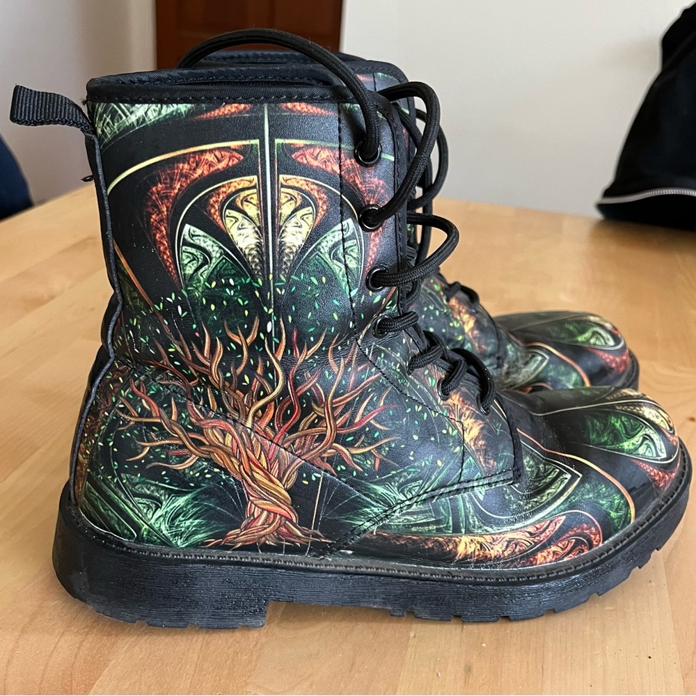 Enchanted Forest combat ankle boots, size women’s 10/men 8 EU 41.